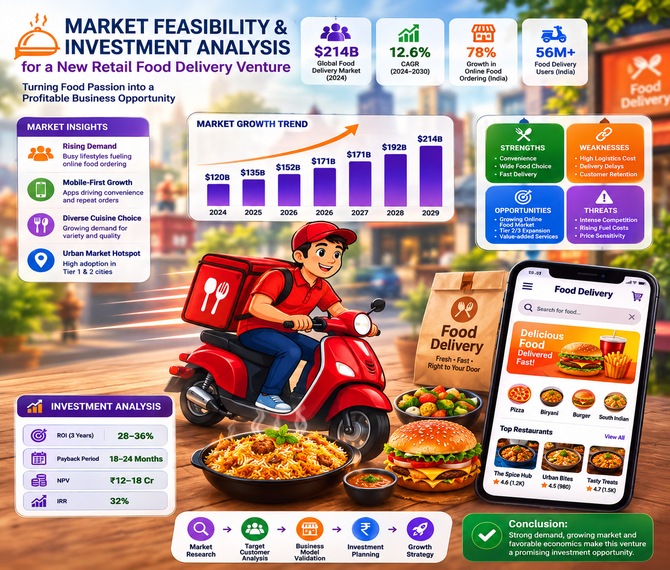 Market Feasibility & Investment Analysis for a New Retail Food Delivery Venture