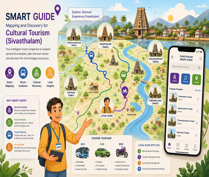 Smart Guide - Mapping and Discovery for Cultural Tourism (Sivasthalam)
